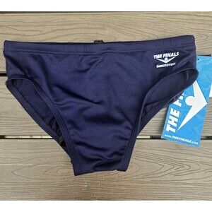 TYR The Finals Enduro Stretch Solid Navy Splice Racer Briefs, Men Boy SZ 30 NEW
